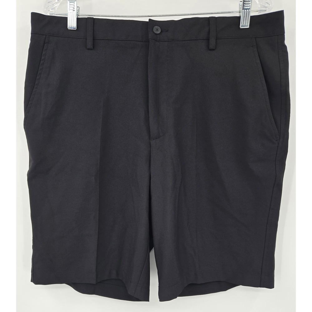 FootJoy Performance Golf Shorts Mens 36 Black Stretch Flat Front Athletic
